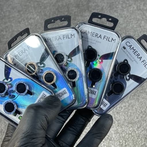محافظ لنز آیفون 12pro max نگین دار — تصویر ۵