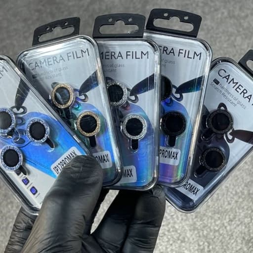 محافظ لنز آیفون 12pro max نگین دار — تصویر ۲