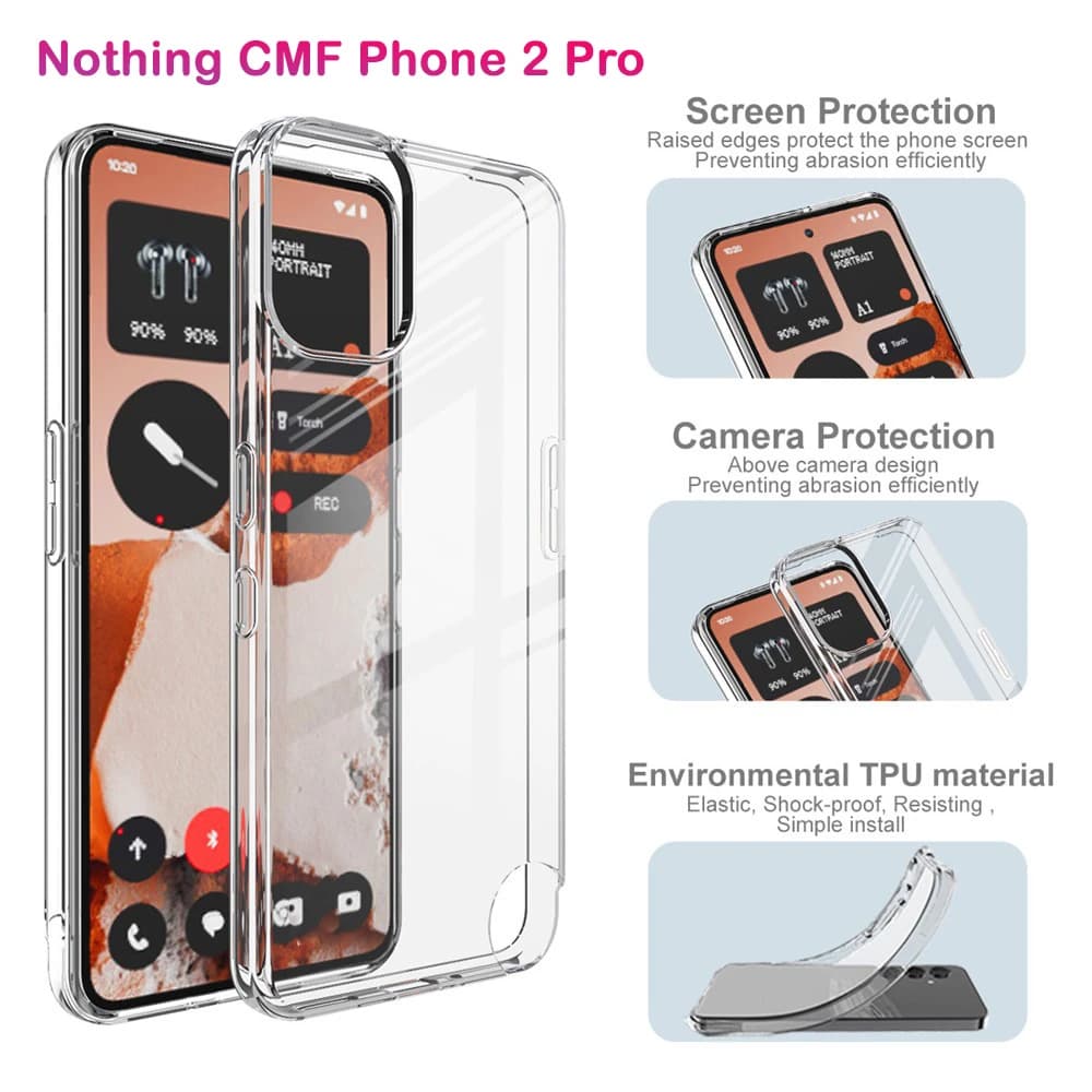 قاب ژله ای شفاف Nothing CMF Phone 2 Pro — تصویر ۶