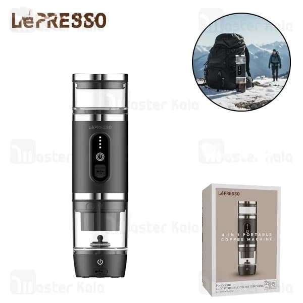 قهوه ساز قابل حمل لپرسو LePresso 4 in 1 Portable Coffee Machine LPCFFM4IN1BK