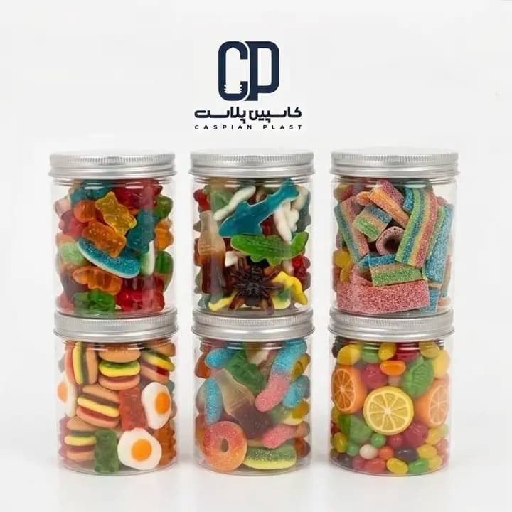 جار ۵۰۰ سیسی استوانه ای با درب فلزی