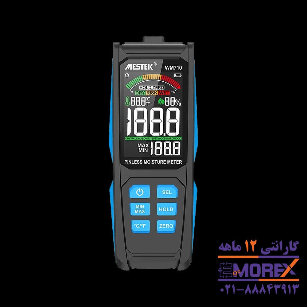 رطوبت سنج چوب و دیوار مستک | MESTEK مدل WM710