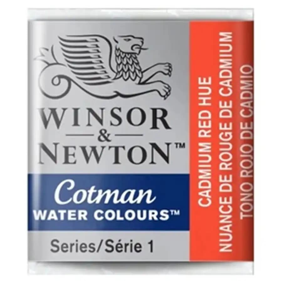 قرص آبرنگ وینزور اند نیوت مدل COTMAN رنگ CADMIUM RED HUE