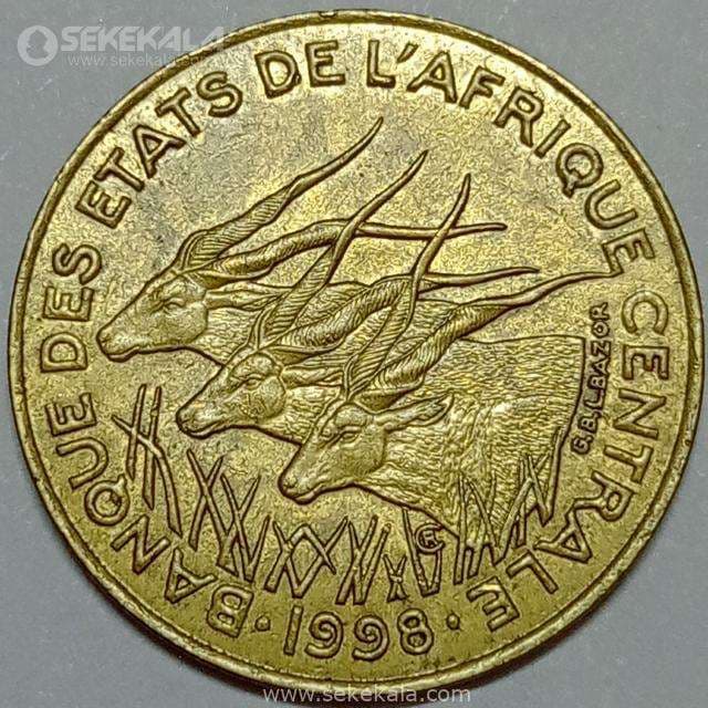 سکه کمیاب 10 فرانک آفریقای مرکزی 1998