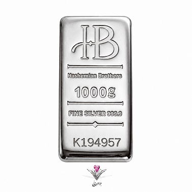 شمش نقره HB مدل اینوست 1000 گرمی عیار 999.9