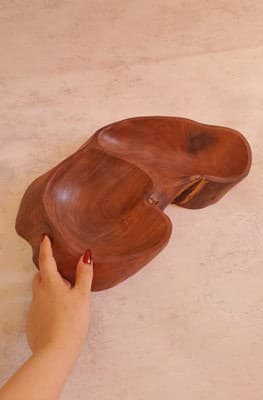 اردوخوری چوبی روستیک دوخانه | مدل تنه درختی