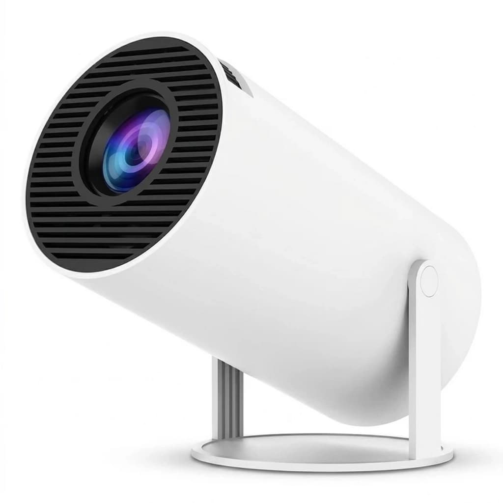 مینی پروژکتور هوشمند مدل HY300 اندرویدی | تصویر ۱۳۰ اینچ با وضوح 1080p و WiFi ۶