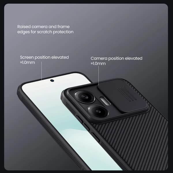 گارد ضد ضربه Xiaomi Redmi Turbo 4 Pro مارک نیلکین مدل Camshield Pro — تصویر ۷