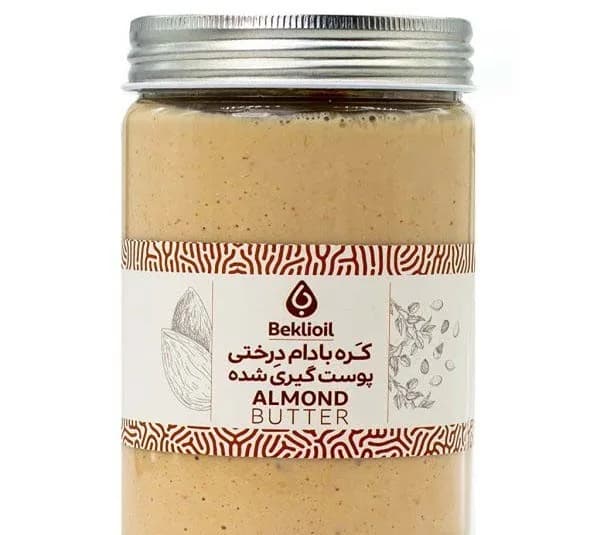 کره بادام درختی پوست گیری شده بکلی وزن 500 گرم