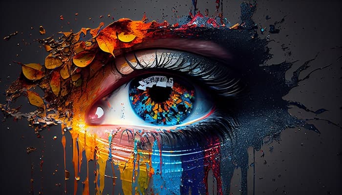 تصویر پس زمینه انتزاعی طرح گرافیکی چشم