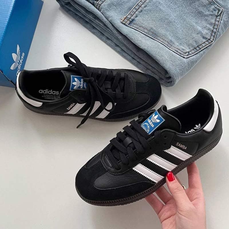 کتونى آدیداس سامبا مشکی سفید Adidas Samba OG Black — تصویر ۴