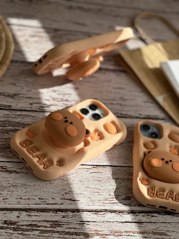 قاب فانتزی سیلیکونی خرسی Bear گوشی آیفون 12 پرومکس و آیفون 13 پرومکس — تصویر ۵