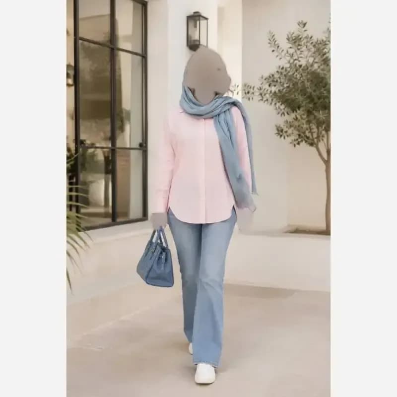تونیک لینن زنانه مدل ملین سایز بزرگ 38 تا 50 — تصویر ۳