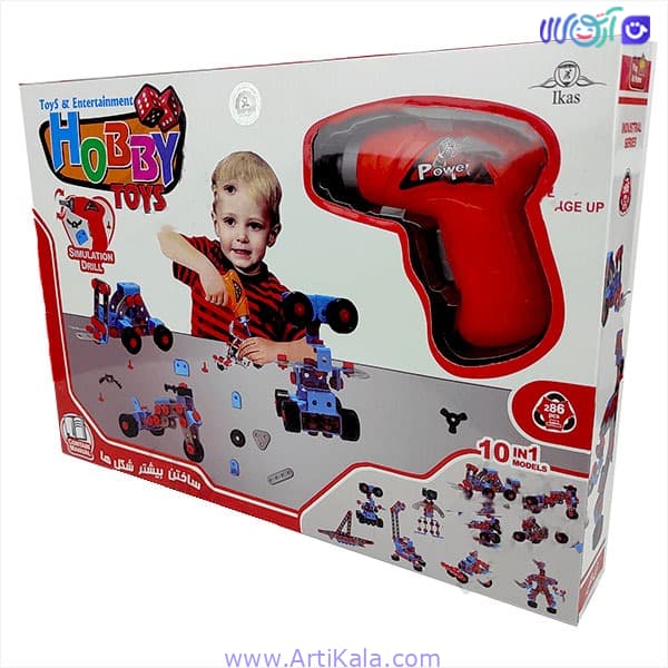ساختنی 10 مدل با دریل hobby toys