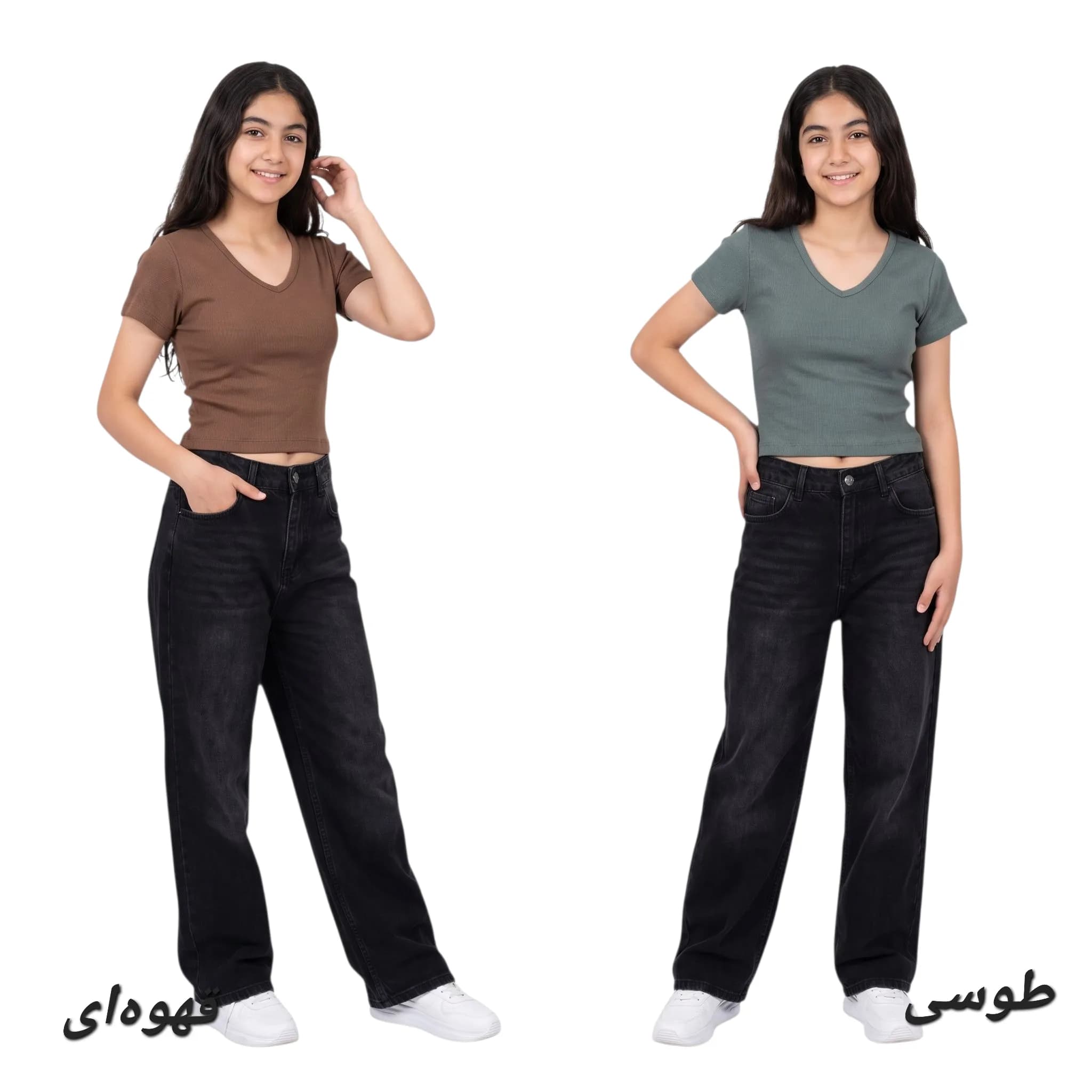 تاپ دخترانه یقه هفت کبریتی — تصویر ۴