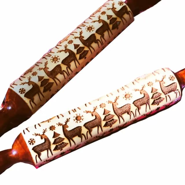 وردنه چوبی طرح گوزن