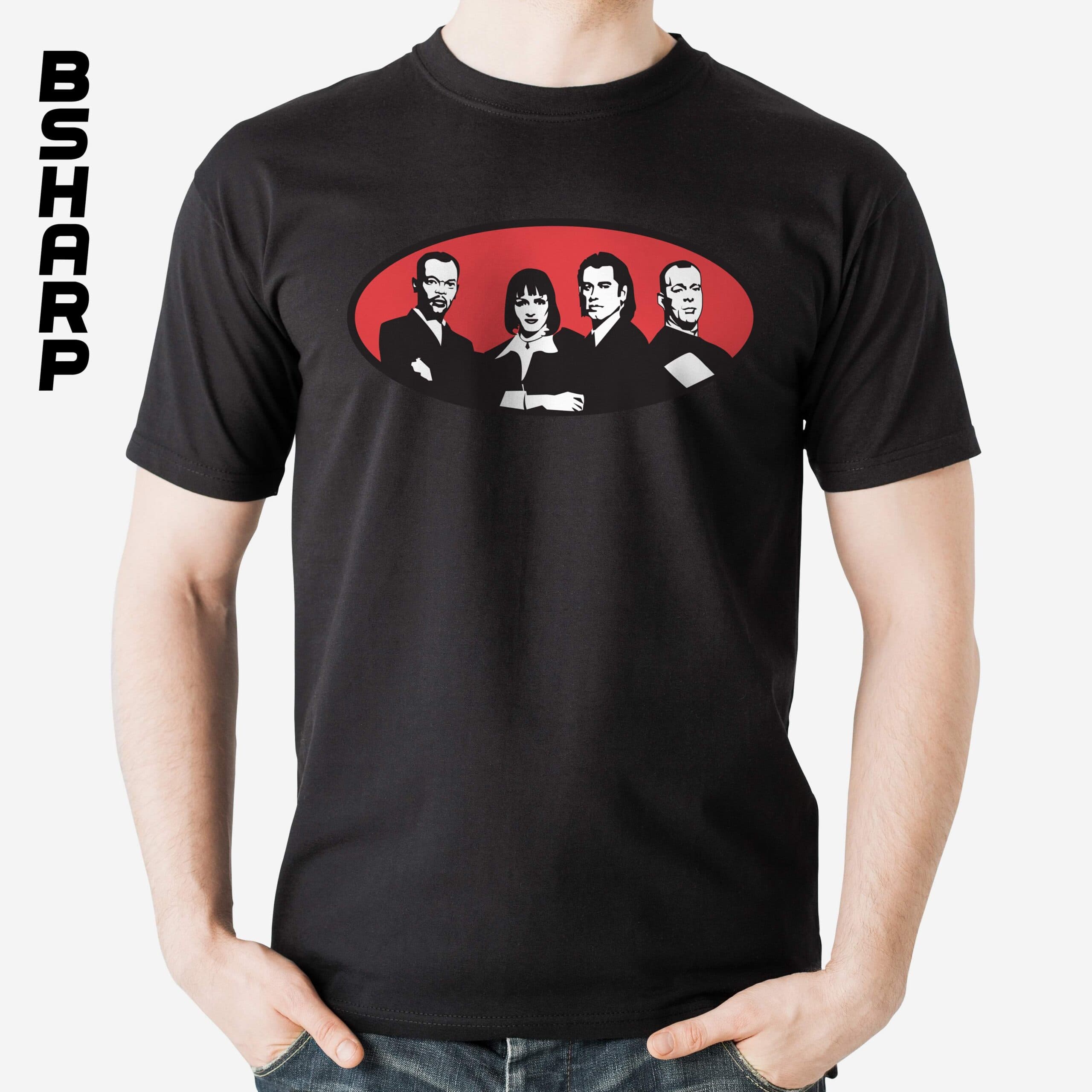 تیشرت Pulp Fiction طرح شخصیتها