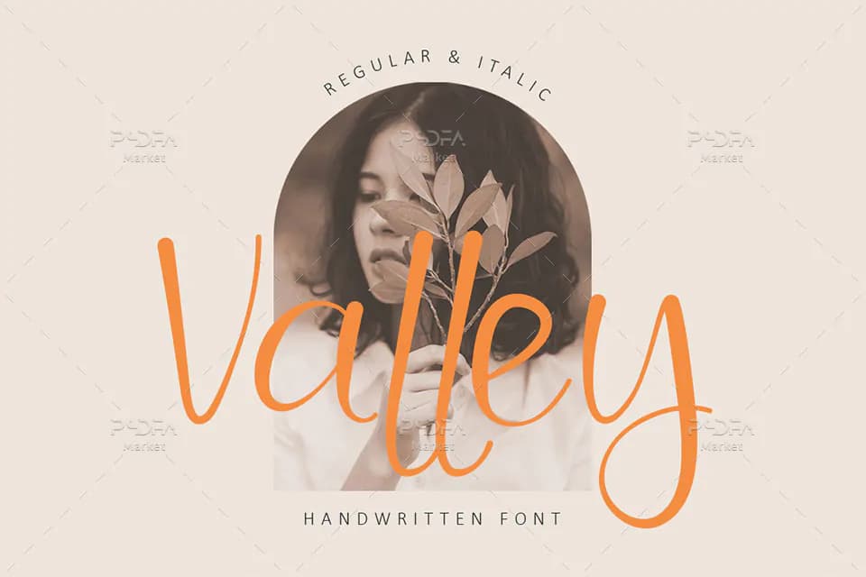 فونت دستنویس رمانتیک و دوست داشتنی Valley