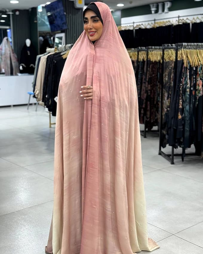 چادر رنگی سیلک ابرنگی نگین دار 3