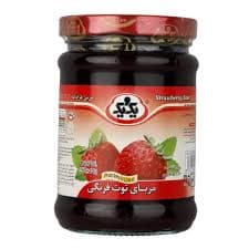مربا توت فرنگي 340 گرم شيشه يک و يک