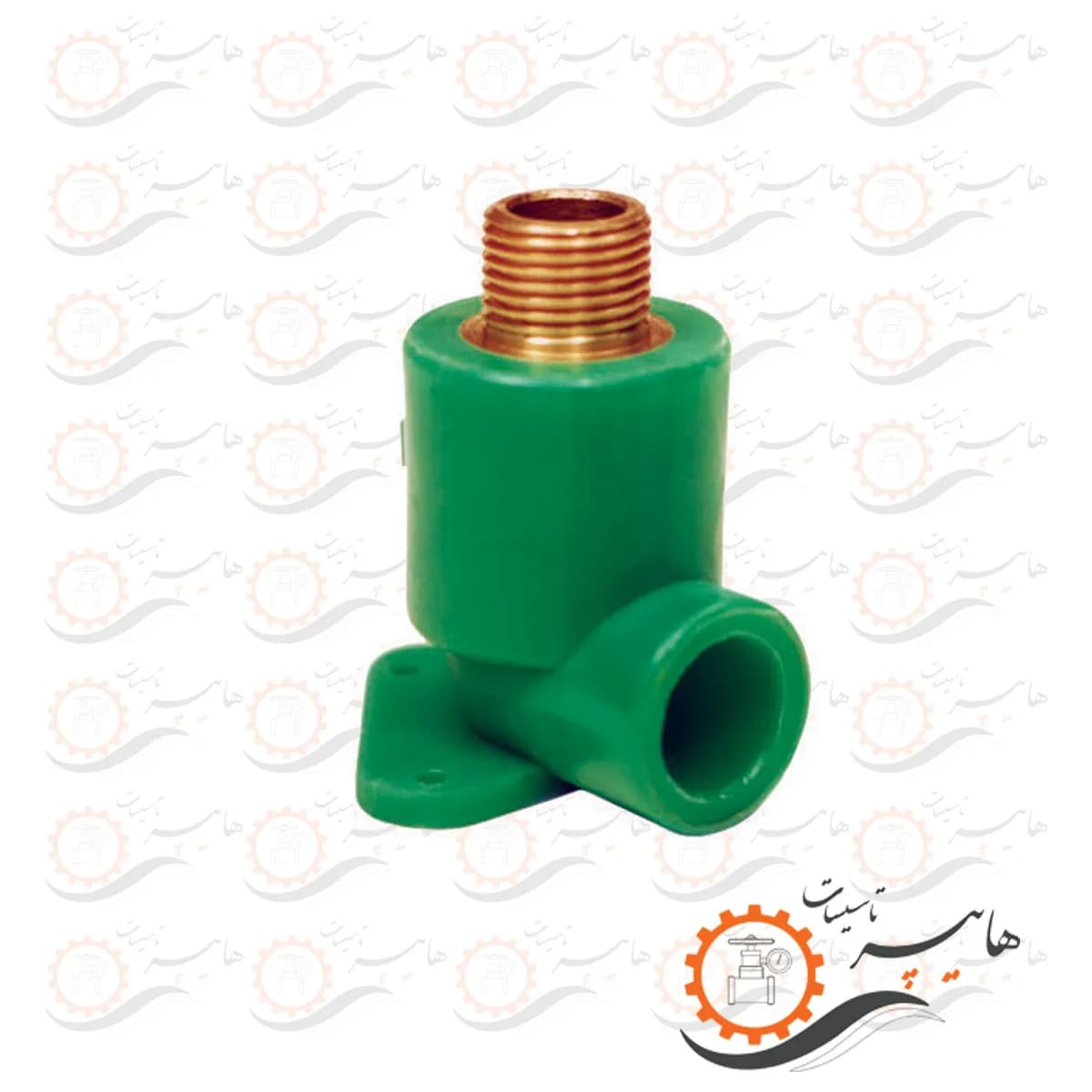 زانو یکسر دنده نر دیواری (بست دار) وحید سایز 3/4*20