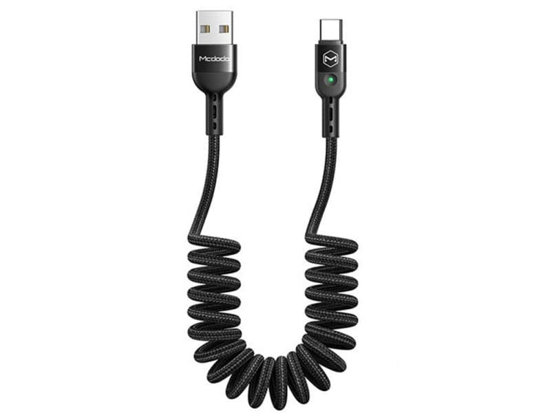 کابل شارژ سریع و انتقال داده تایپ سی تلفنی مک دودو Mcdodo CA-642 Data Coiled Type-C Cable 1.8M