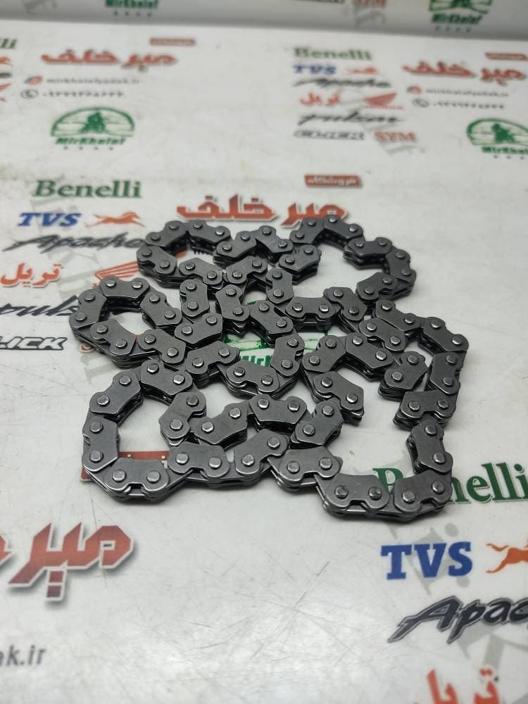 زنجیر تایم موتور tvs راکس و نئو و طرح کلیک و یاماها طرح ایروکس nvx 2/3 (92 دانه)