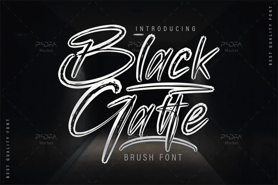 فونت نمایشی و قلمویی Black Gatte
