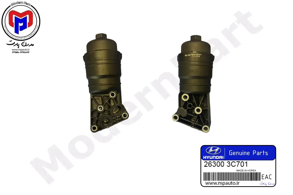 مجموعه پایه فیلتر روغن و فیلتر روغن جنسیس کوپه اصلی (263003C701)