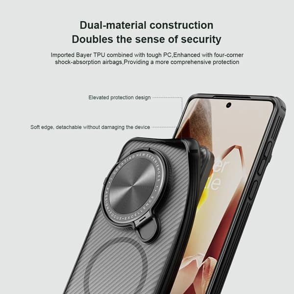 گارد مگ سیف نیمه شفاف کمرا استند OnePlus 13 مارک نیلکین مدل Camshield Prop Clear — تصویر ۷