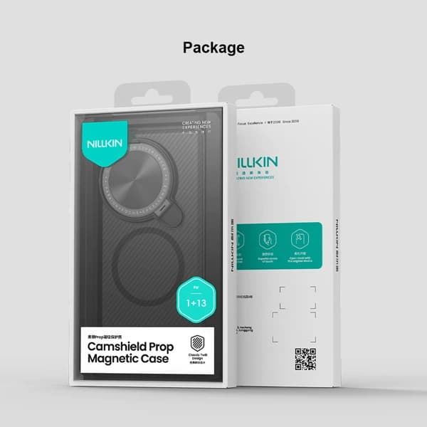 گارد مگ سیف نیمه شفاف کمرا استند OnePlus 13 مارک نیلکین مدل Camshield Prop Clear — تصویر ۲
