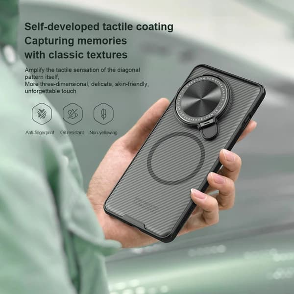 گارد مگ سیف نیمه شفاف کمرا استند OnePlus 13 مارک نیلکین مدل Camshield Prop Clear — تصویر ۳