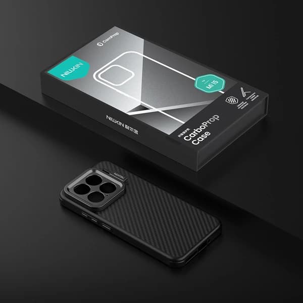 گارد کربنی مگنتی کمرا استند Xiaomi 15 مارک نیلکین مدل CarboProp Fine Hole — تصویر ۳