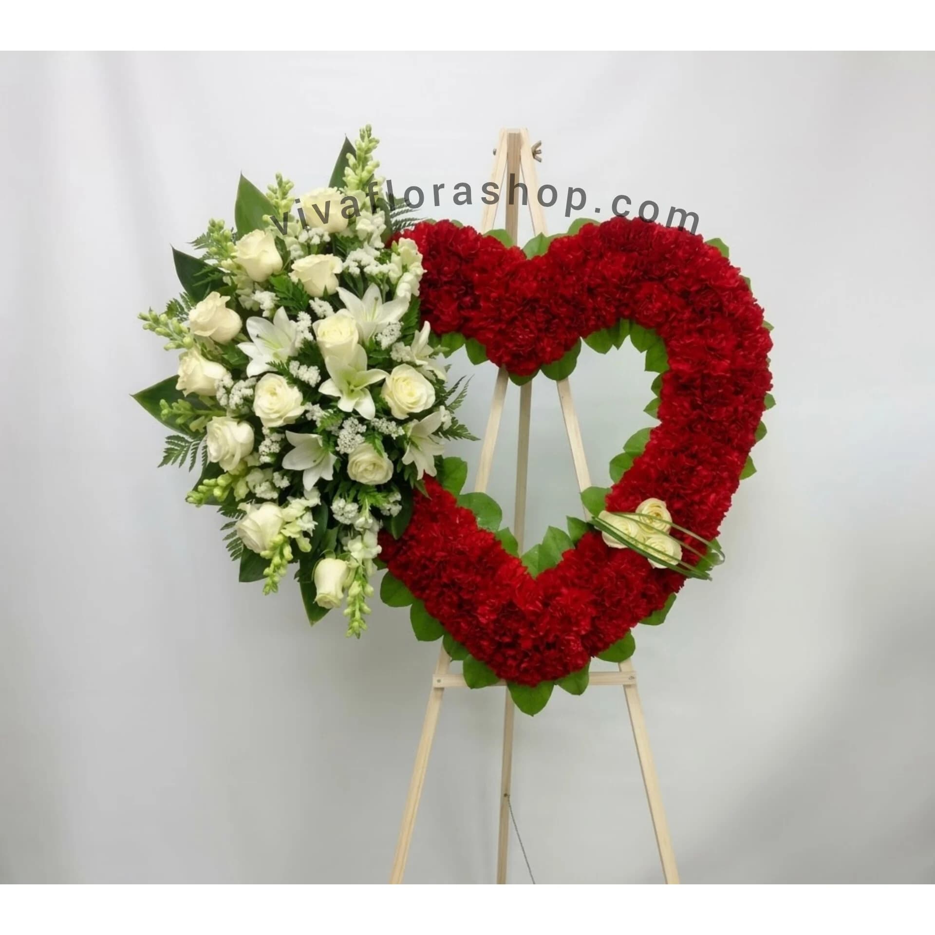 تاج گل تبریک قلب