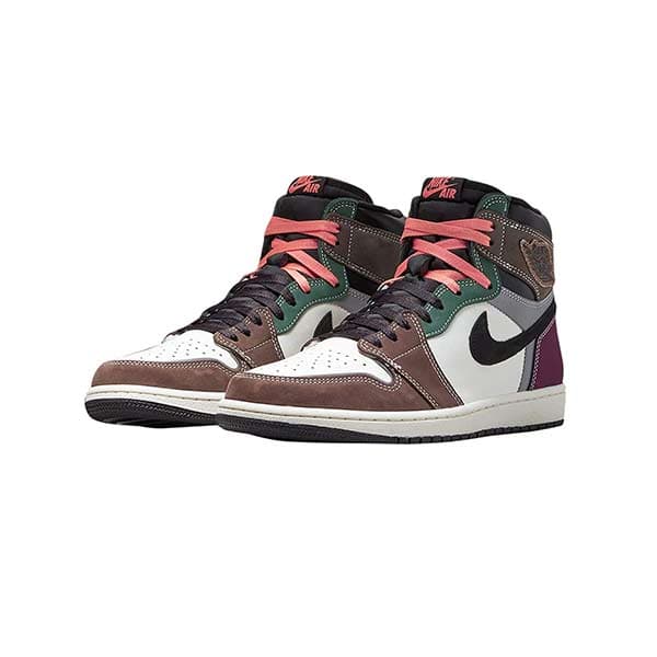 کفش نایک ایرجردن 1 قهوه ای زرشکی Nike Air Jordan 1 Hand Crafted — تصویر ۵