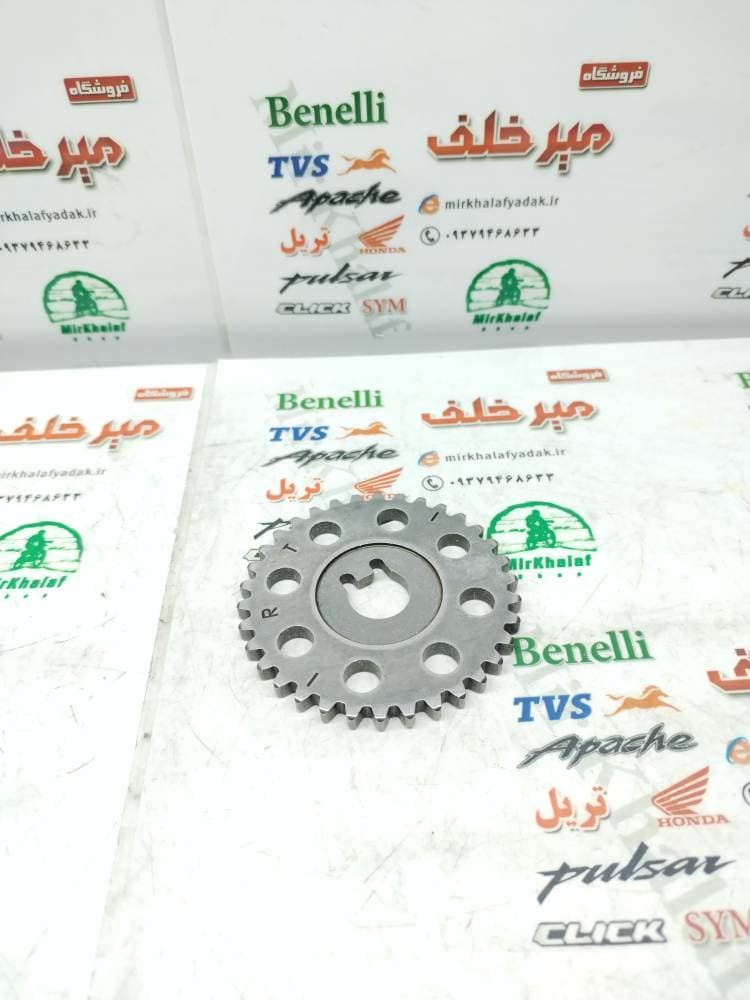 دنده زنجیر تایم به میله سوپاپ بزرگ موتور پالس ns 200 ان اس و rs ار اس اصلی