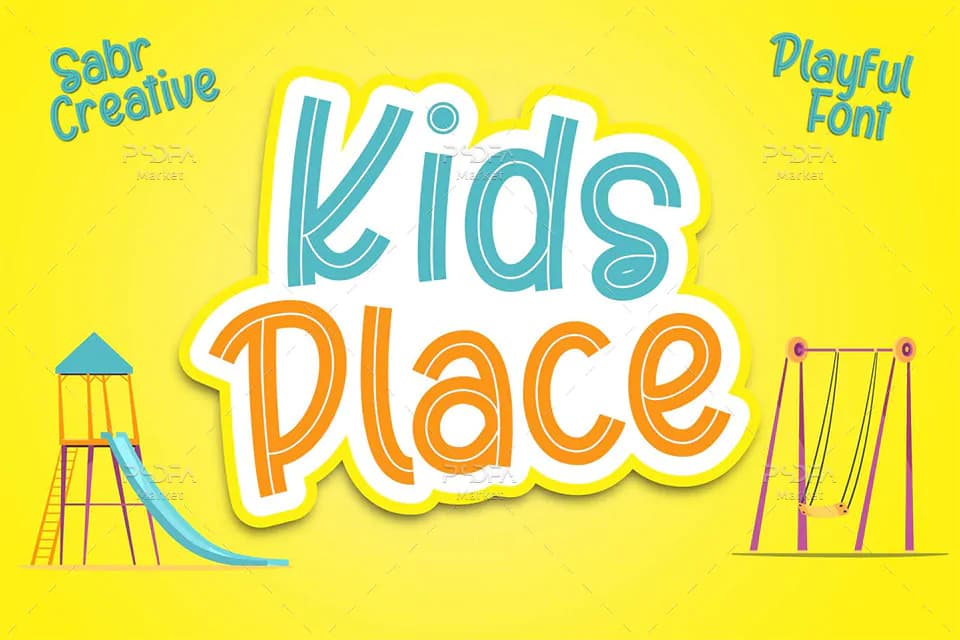 فونت کودکانه و کارتونی فوق العاده زیبا Kids Place
