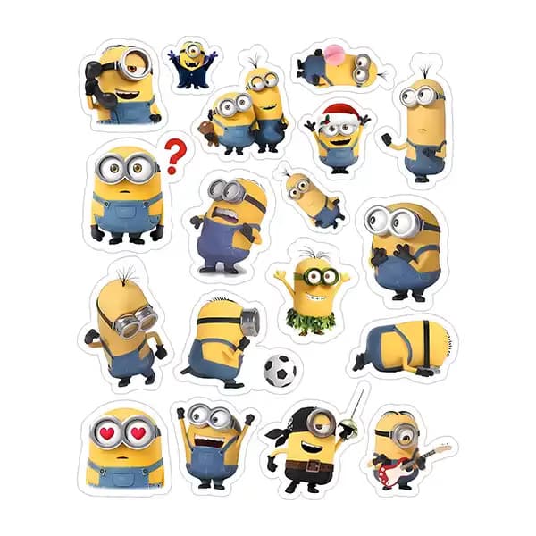 پک استیکر 18 عددی طرح minion 01