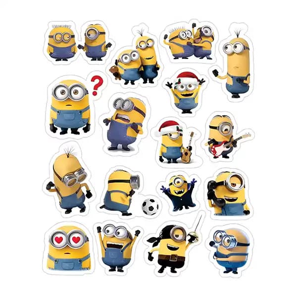 پک استیکر 17 عددی طرح minion 02
