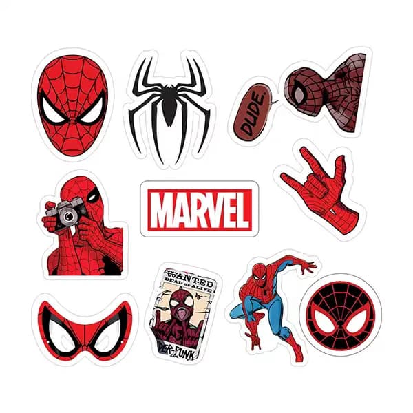 پک استیکر 10 عددی طرح Spiderman 01