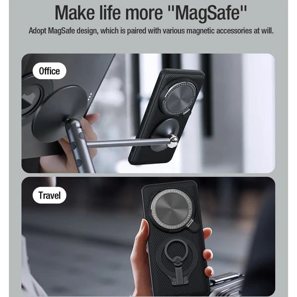 قاب ضد ضربه مگنتی کمرا استند Xiaomi 15 Ultra مارک نیلکین مدل Camshield Prop Magnetic — تصویر ۷