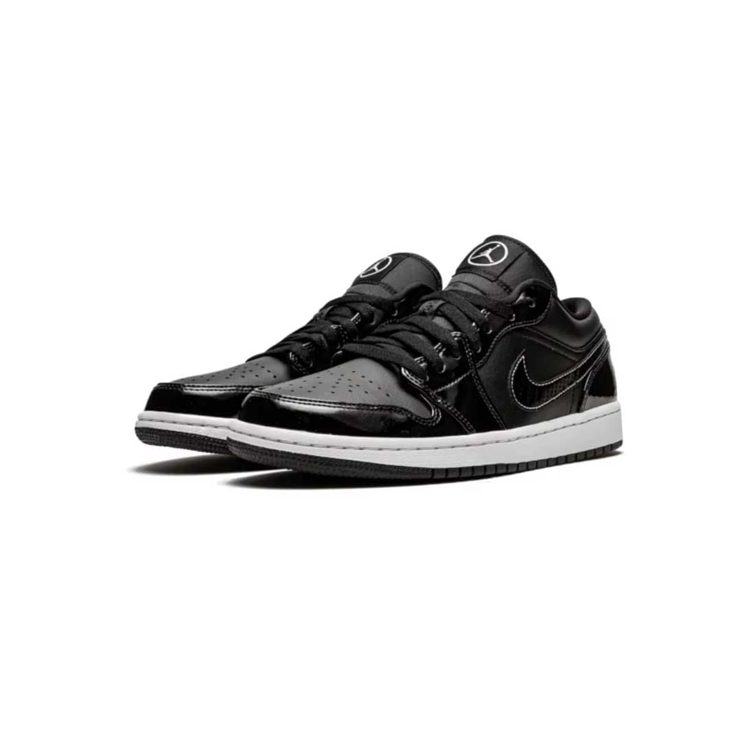 کتونی نایک ایرجردن 1 ساق کوتاه مشکی ورنی Nike Air Jordan 1 Low Black Space Jam — تصویر ۲
