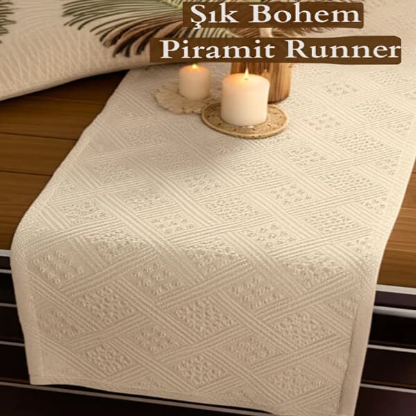 رانر رومیزی 40 × 110 سانتی متر کامیز مدل Bohem بژ