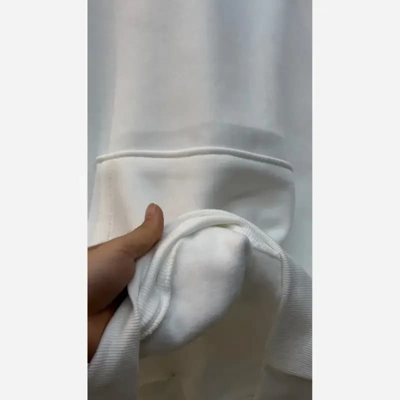 هودی قواره باکسی پارچه حوله ای مشکی سفید قهوه ای لارج ایکس لارج دو ایکس لارج — تصویر ۵