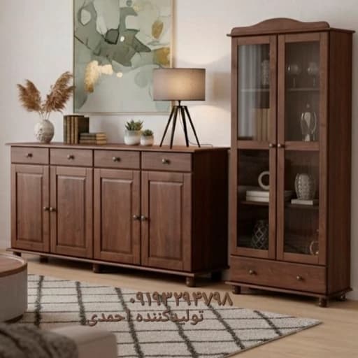 میزکنسول ست بوفه فندقی کلاسیک کامنا مدل 13153657