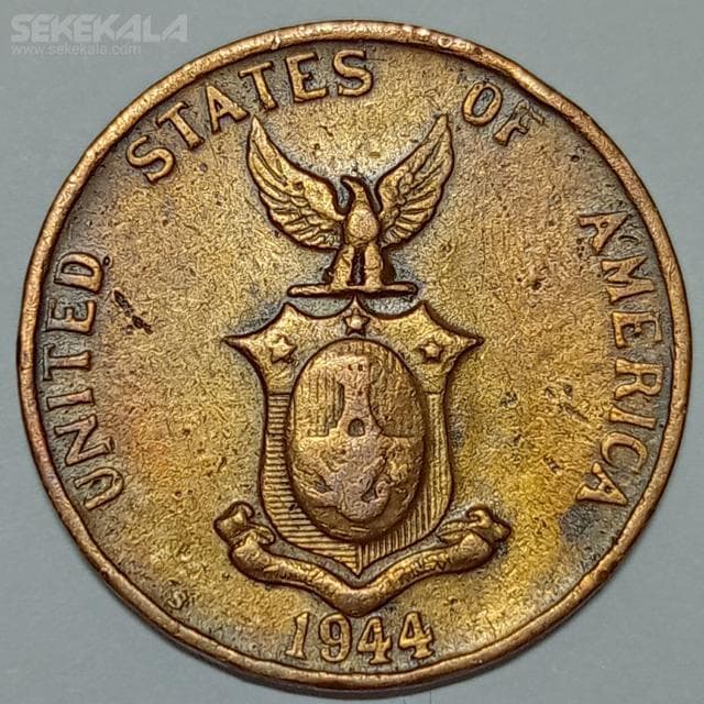 سکه 1 سنتاوو فیلیپین مستعمره آمریکا 1944 (بسیار کمیاب)