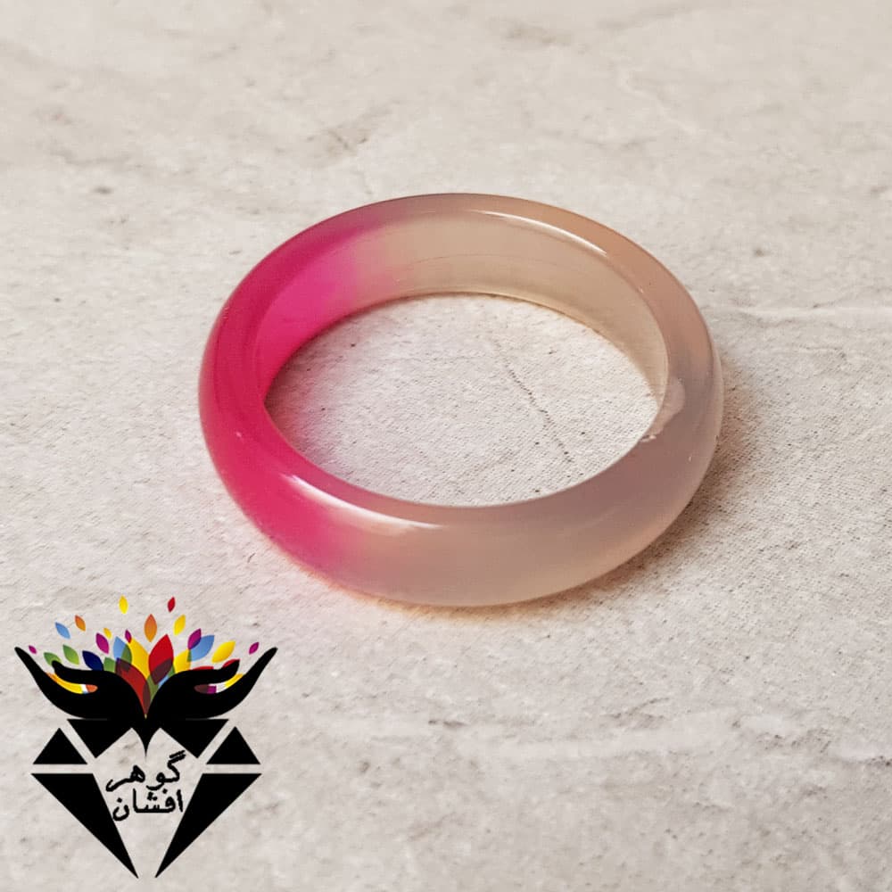 حلقه عقیق دو رنگ خاص خوشرنگ R1329