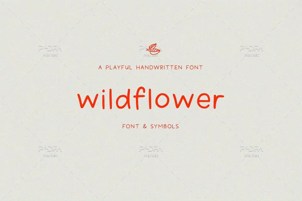 فونت دستنویس و تحریری انگلیسی Wildflower به همراه فونت سمبل