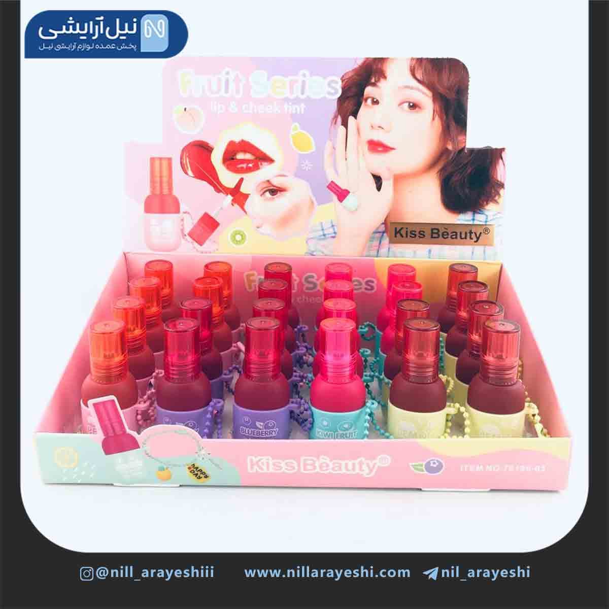 تینت لب و گونه میوه ای طرح بطری زنجیره دار کیس بیو تی کد 03-70196