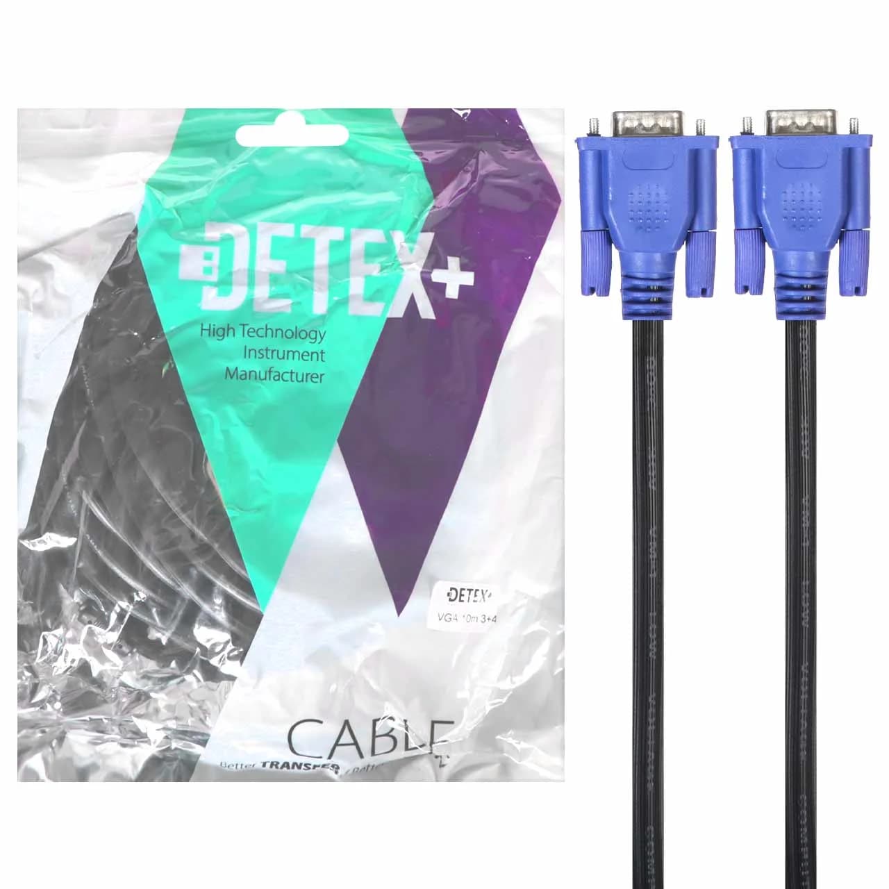 کابل 10 متری DETEX+ VGA 3+4 – مشکی